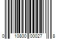 Barcode Image for UPC code 010800000278