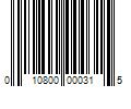 Barcode Image for UPC code 010800000315