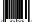 Barcode Image for UPC code 010800000803