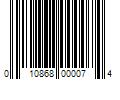 Barcode Image for UPC code 010868000074