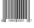 Barcode Image for UPC code 010900000017