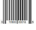 Barcode Image for UPC code 010900000185