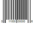 Barcode Image for UPC code 011000000006