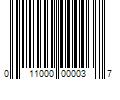 Barcode Image for UPC code 011000000037