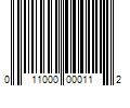 Barcode Image for UPC code 011000000112