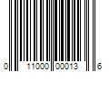 Barcode Image for UPC code 011000000136