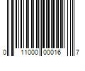 Barcode Image for UPC code 011000000167