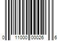 Barcode Image for UPC code 011000000266