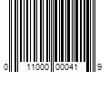 Barcode Image for UPC code 011000000419