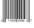 Barcode Image for UPC code 011000000587