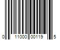 Barcode Image for UPC code 011000001195