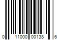 Barcode Image for UPC code 011000001386