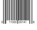 Barcode Image for UPC code 011000001416