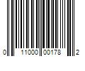 Barcode Image for UPC code 011000001782