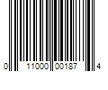 Barcode Image for UPC code 011000001874