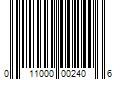 Barcode Image for UPC code 011000002406