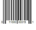 Barcode Image for UPC code 011000003151