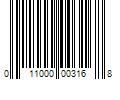 Barcode Image for UPC code 011000003168