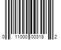 Barcode Image for UPC code 011000003182