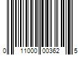 Barcode Image for UPC code 011000003625