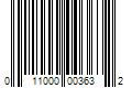 Barcode Image for UPC code 011000003632