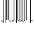 Barcode Image for UPC code 011001000067