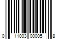 Barcode Image for UPC code 011003000058