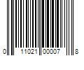 Barcode Image for UPC code 011021000078