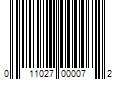 Barcode Image for UPC code 011027000072