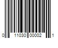 Barcode Image for UPC code 011030000021