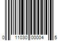 Barcode Image for UPC code 011030000045