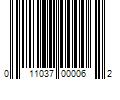 Barcode Image for UPC code 011037000062