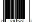 Barcode Image for UPC code 011038000078