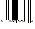 Barcode Image for UPC code 011047000076