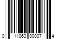 Barcode Image for UPC code 011063000074