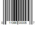 Barcode Image for UPC code 011066000057