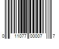 Barcode Image for UPC code 011077000077