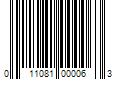 Barcode Image for UPC code 011081000063