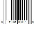 Barcode Image for UPC code 011081000070