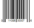 Barcode Image for UPC code 011085000076