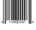 Barcode Image for UPC code 011086000075