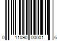 Barcode Image for UPC code 011090000016