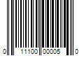 Barcode Image for UPC code 011100000050