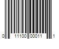 Barcode Image for UPC code 011100000111