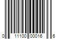 Barcode Image for UPC code 011100000166