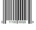 Barcode Image for UPC code 011100000289