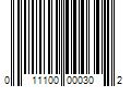 Barcode Image for UPC code 011100000302