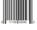 Barcode Image for UPC code 011100000432