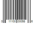 Barcode Image for UPC code 011100000586