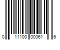 Barcode Image for UPC code 011100000616